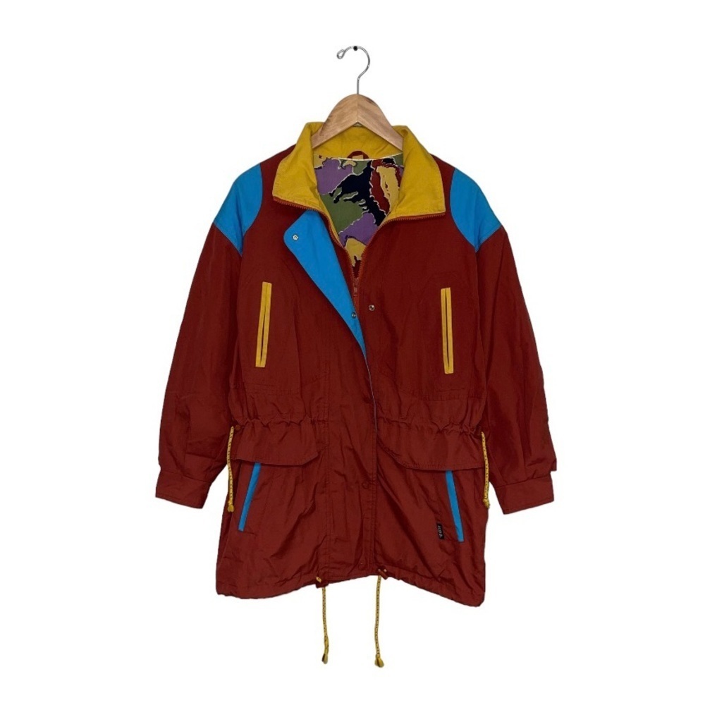 Ispo Vintage Lightweight Jacket Multicolour Red Yellow‎  Blue Size Medium/Large